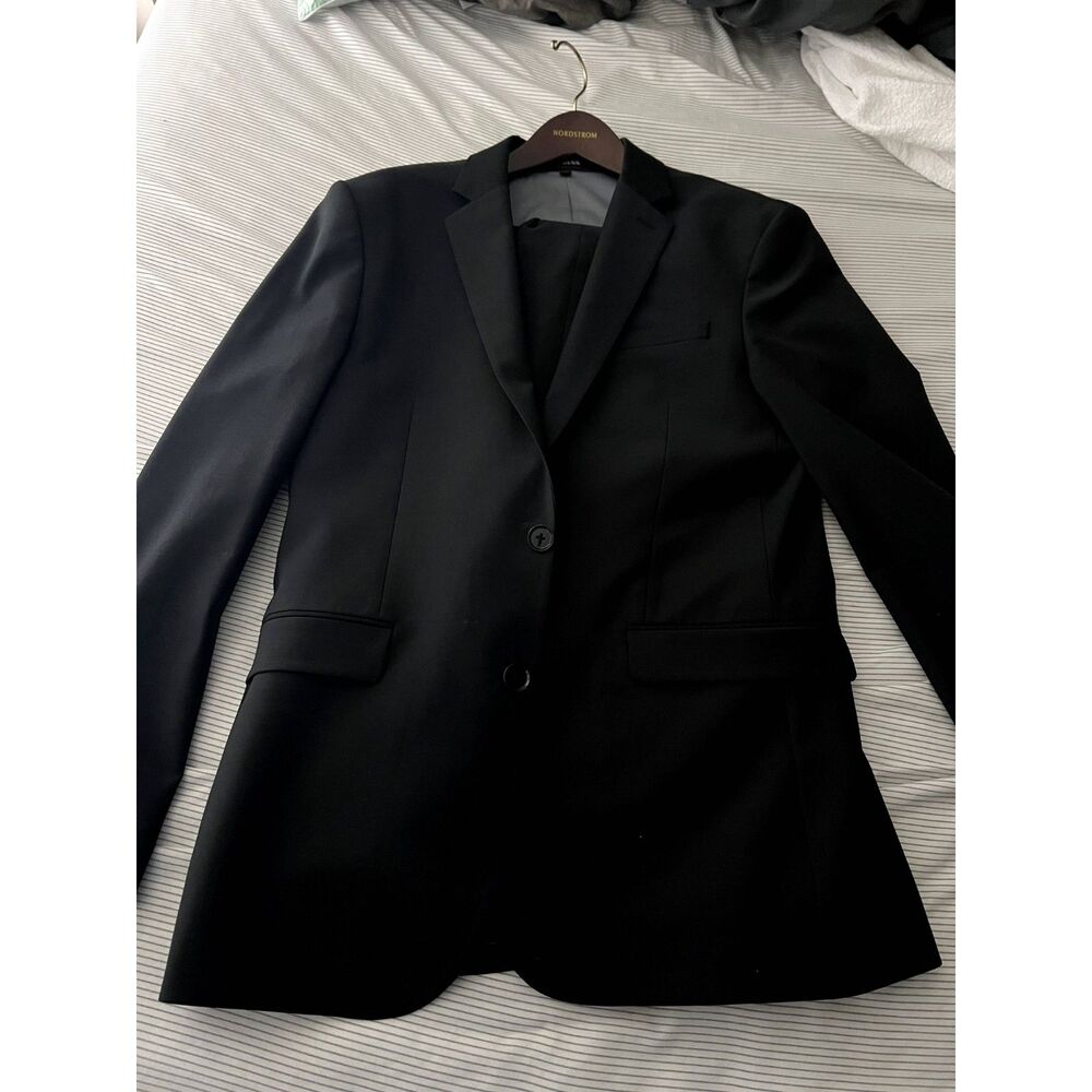 Express Mens Slim & Extra Slim Two - Piece Suit Black